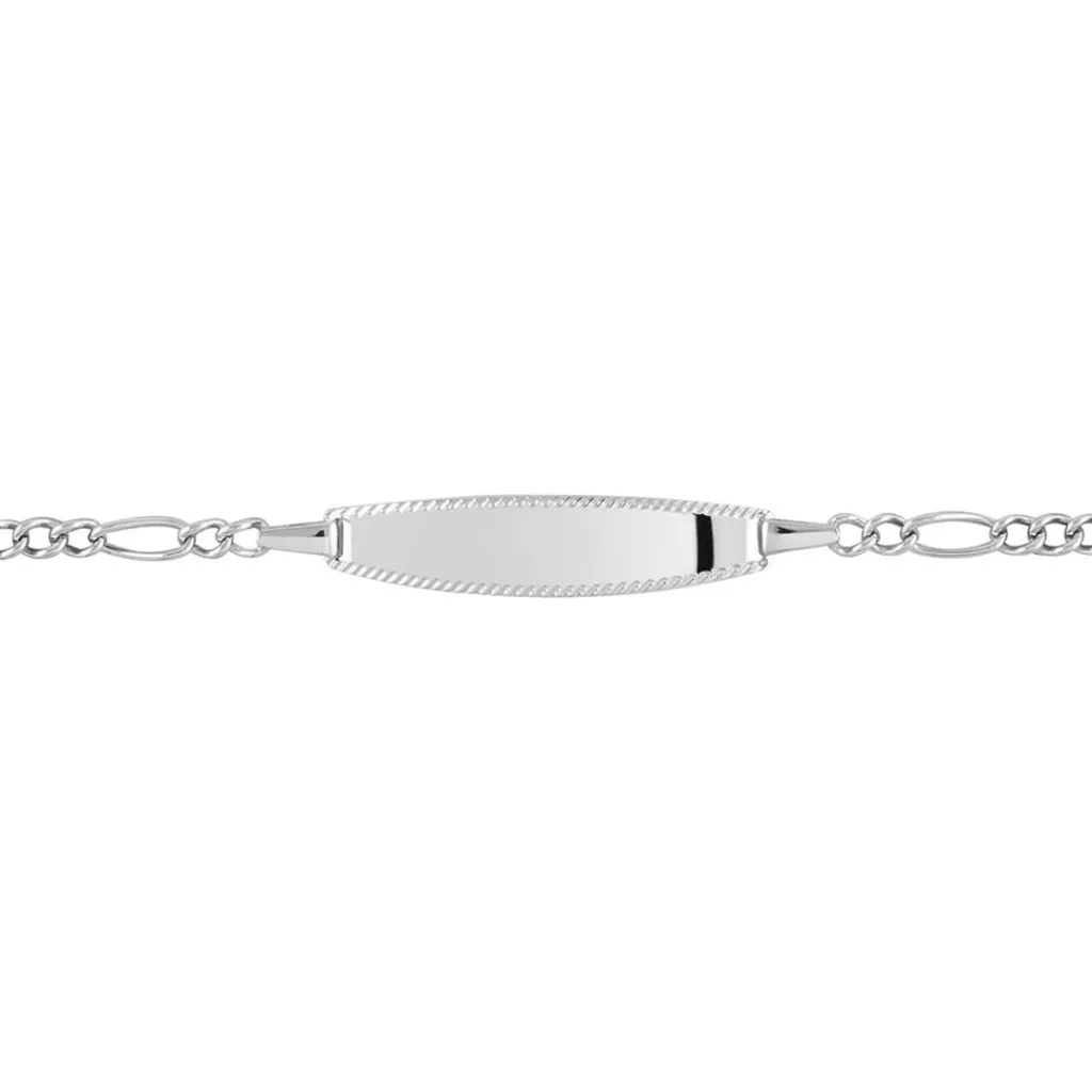 Histoire d'Or Bracelet Identité Bartolomee Maille Alternee 1/3 or blanc Outlet