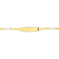 Histoire d'Or Bracelet Identité Bartolomee Maille Alternee 1/3 or bicolore Outlet