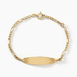 Histoire d'Or Bracelet Identité Bartolomee Maille Alternee 1/3 3 Or Jaune Sale