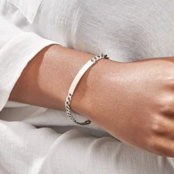 Histoire d'Or Bracelet Identité Casper Argent Gris argent blanc Discount