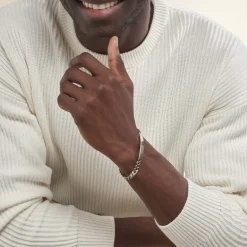 Histoire d'Or Bracelet Identité Casper Gourmette argent blanc New