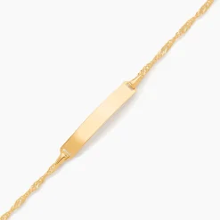 Histoire d'Or Bracelet Identité Ericka Maille Singapour Or Jaune