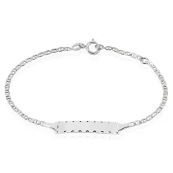 Histoire d'Or Bracelet Identité Esta Maille Forçat or blanc Sale
