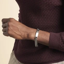 Histoire d'Or Bracelet Identité Esteban Acier Gris