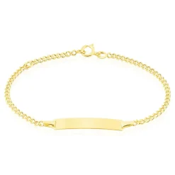 Histoire d'Or Bracelet Identité Etheline Maille Gourmette or jaune New