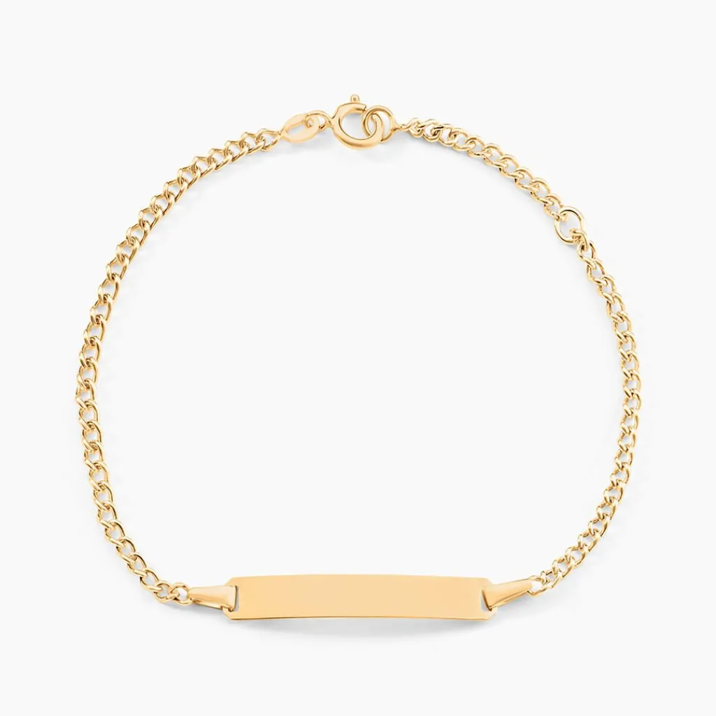Histoire d'Or Bracelet Identité Etheline Maille Gourmette Or Jaune Sale
