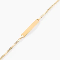 Histoire d'Or Bracelet Identité Etheline Maille Gourmette Or Jaune Sale