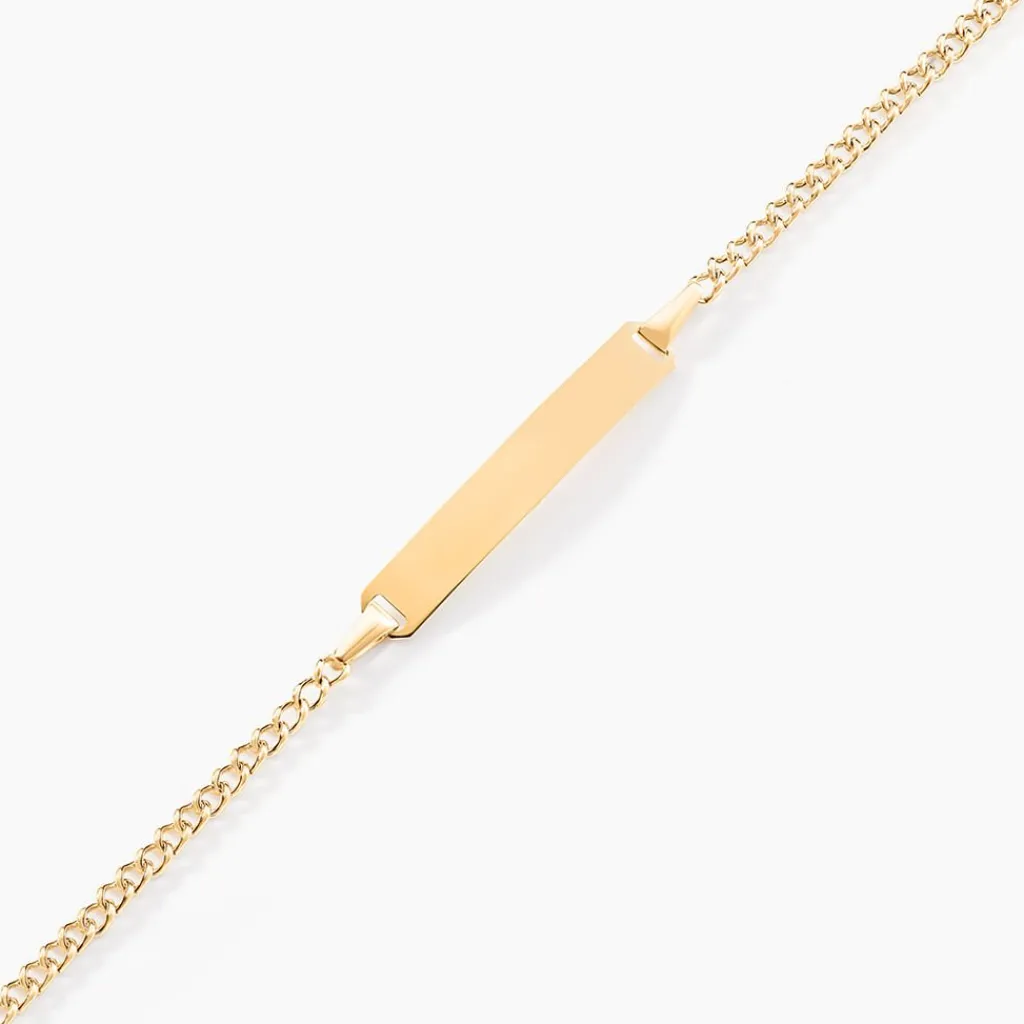 Histoire d'Or Bracelet Identité Etheline Maille Gourmette Or Jaune Sale
