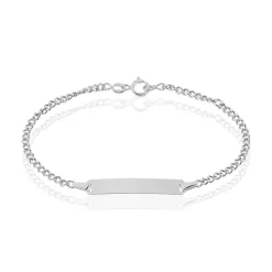 Histoire d'Or Bracelet Identité Etheline Maille Gourmette Or Blanc Outlet