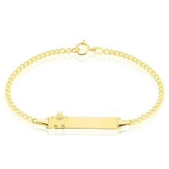 Histoire d'Or Bracelet Identité Etheline Maille Gourmette Or Jaune Best