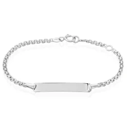 Histoire d'Or Bracelet Identité Euphenia Maille Bismark Or Blanc New