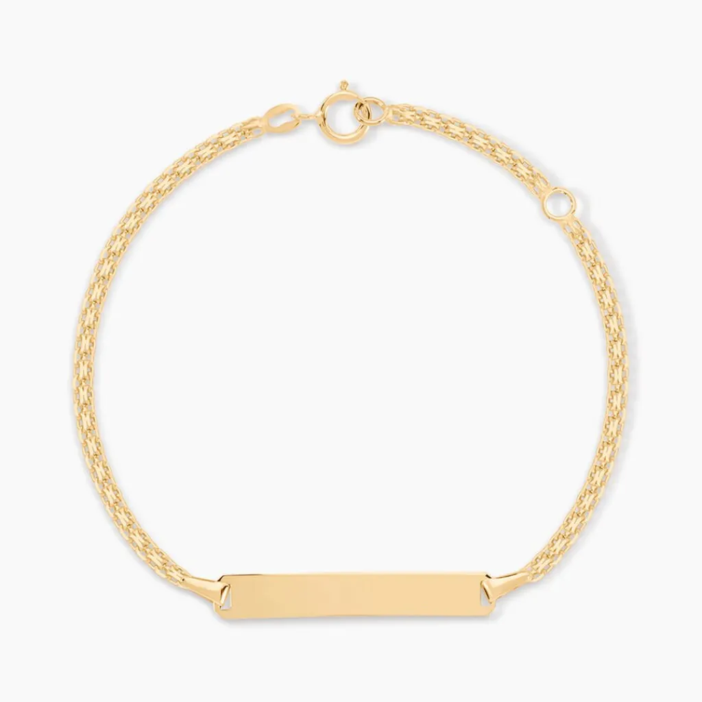 Histoire d'Or Bracelet Identité Euphenia Maille Bismark Or Jaune Clearance