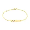 Histoire d'Or Bracelet Identité Euzebia Maille Chemin De Fer Or Jaune Best