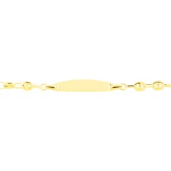 Histoire d'Or Bracelet Identité Evin Maille Grain De Cafe or jaune Outlet