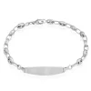 Histoire d'Or Bracelet Identité Evin Maille Grain De Cafe Or Blanc Discount