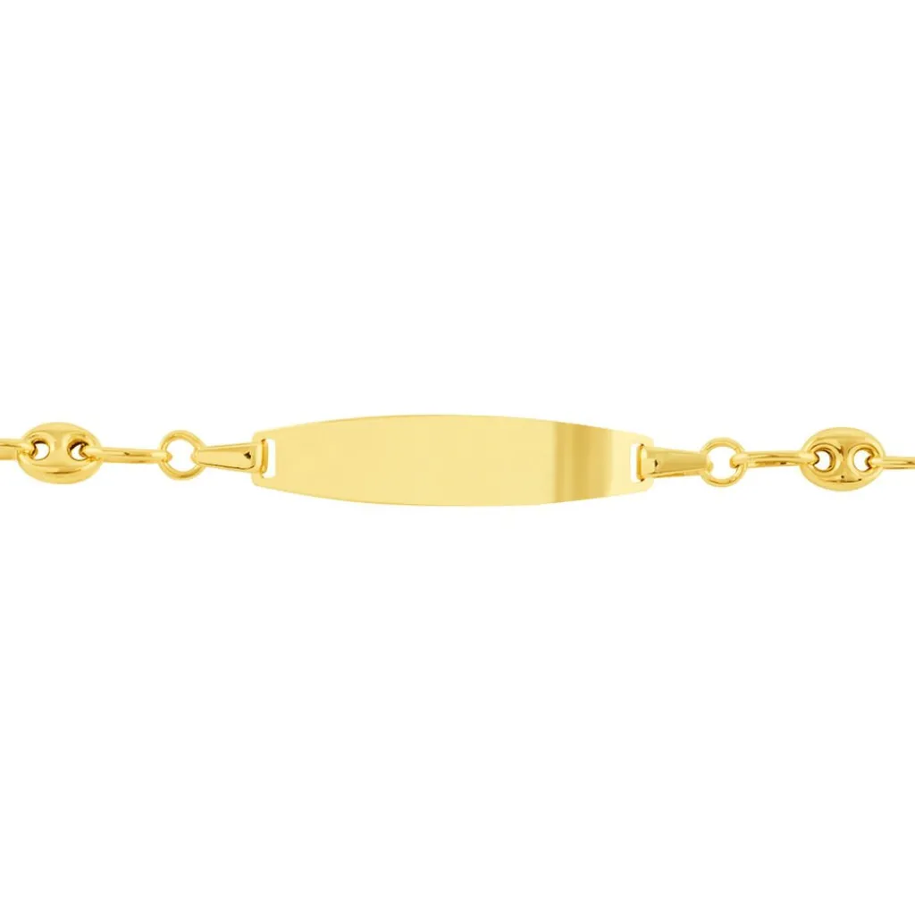 Histoire d'Or Bracelet Identité Evin Maille Grain De Cafe or jaune Online