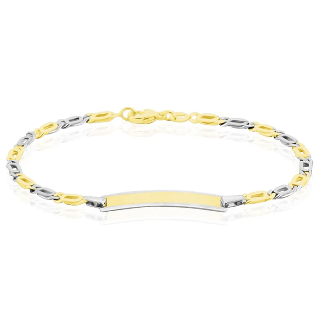 Histoire d'Or Bracelet Identité Fanelia Maille Marine or bicolore Online