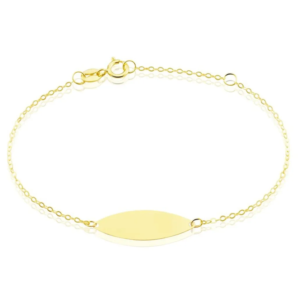 Histoire d'Or Bracelet Identité Gaspardine Maille Forçat Or Jaune Outlet