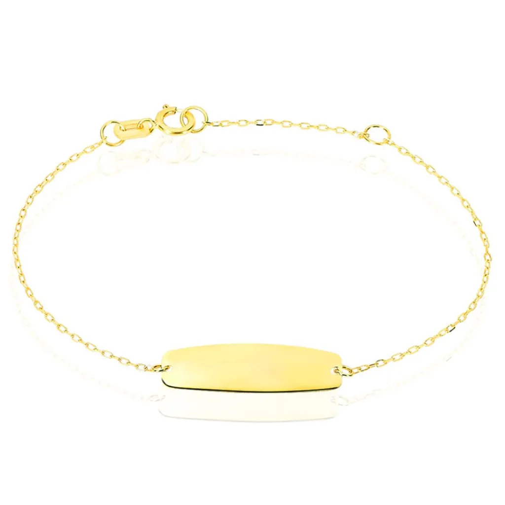 Histoire d'Or Bracelet Identité Gaspardine Maille Forçat Or Jaune Best