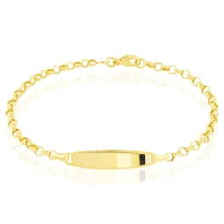 Histoire d'Or Bracelet Identité Marcel Maille Jaseron or jaune