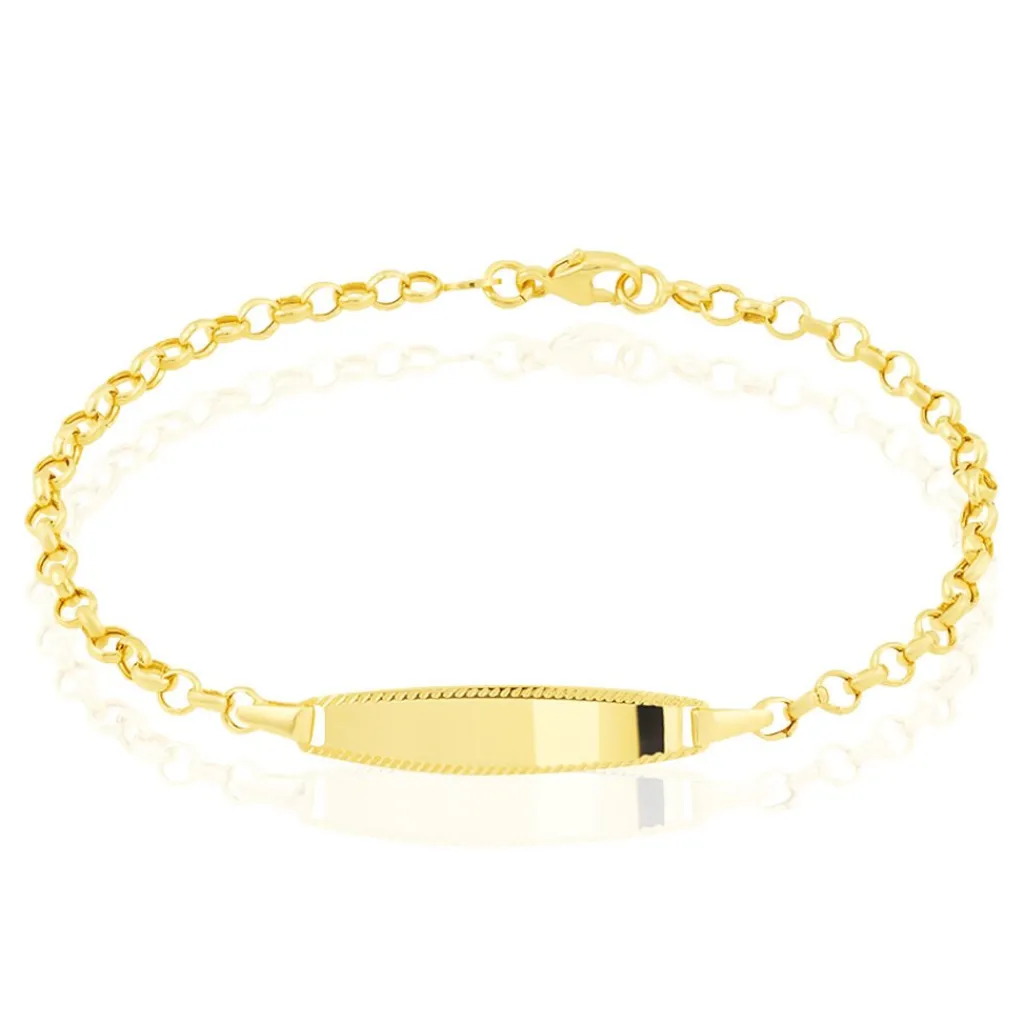 Histoire d'Or Bracelet Identité Marcel Maille Jaseron or jaune
