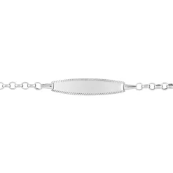 Histoire d'Or Bracelet Identité Marcel Maille Jaseron or blanc Sale