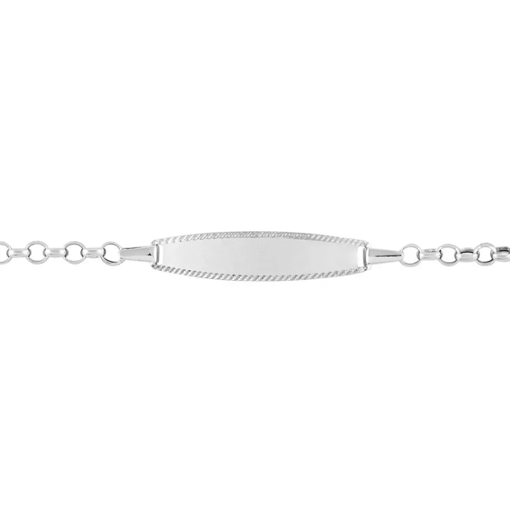 Histoire d'Or Bracelet Identité Marcel Maille Jaseron or blanc Sale