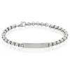 Histoire d'Or Bracelet Identite Acier Blanc Doryan Clearance