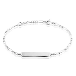 Histoire d'Or Bracelet Identite Bebe Or Blanc Bartolomee Clearance