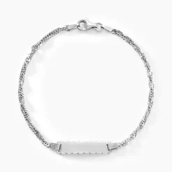 Histoire d'Or Bracelet Identitée Halia Argent Blanc Sale