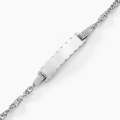 Histoire d'Or Bracelet Identitée Halia Argent Blanc Sale