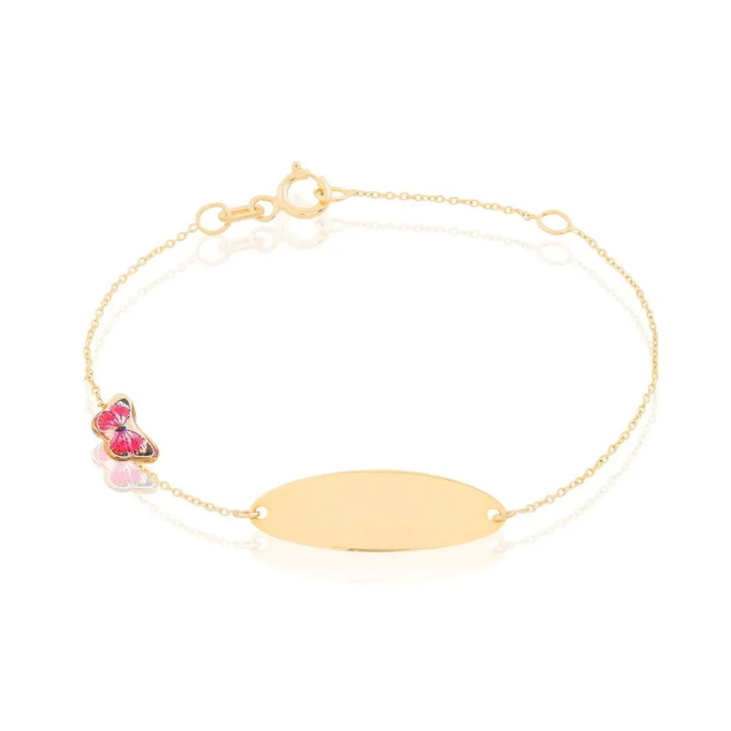 Histoire d'Or Bracelet Identitée Marcel Or Jaune Discount