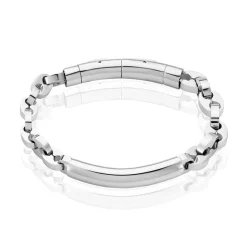 Histoire d'Or Bracelet Identitée Zion Acier Blanc Clearance