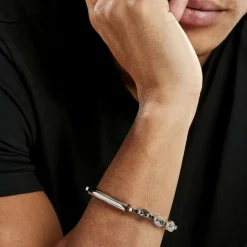 Histoire d'Or Bracelet Identitée Zion Acier Blanc Clearance