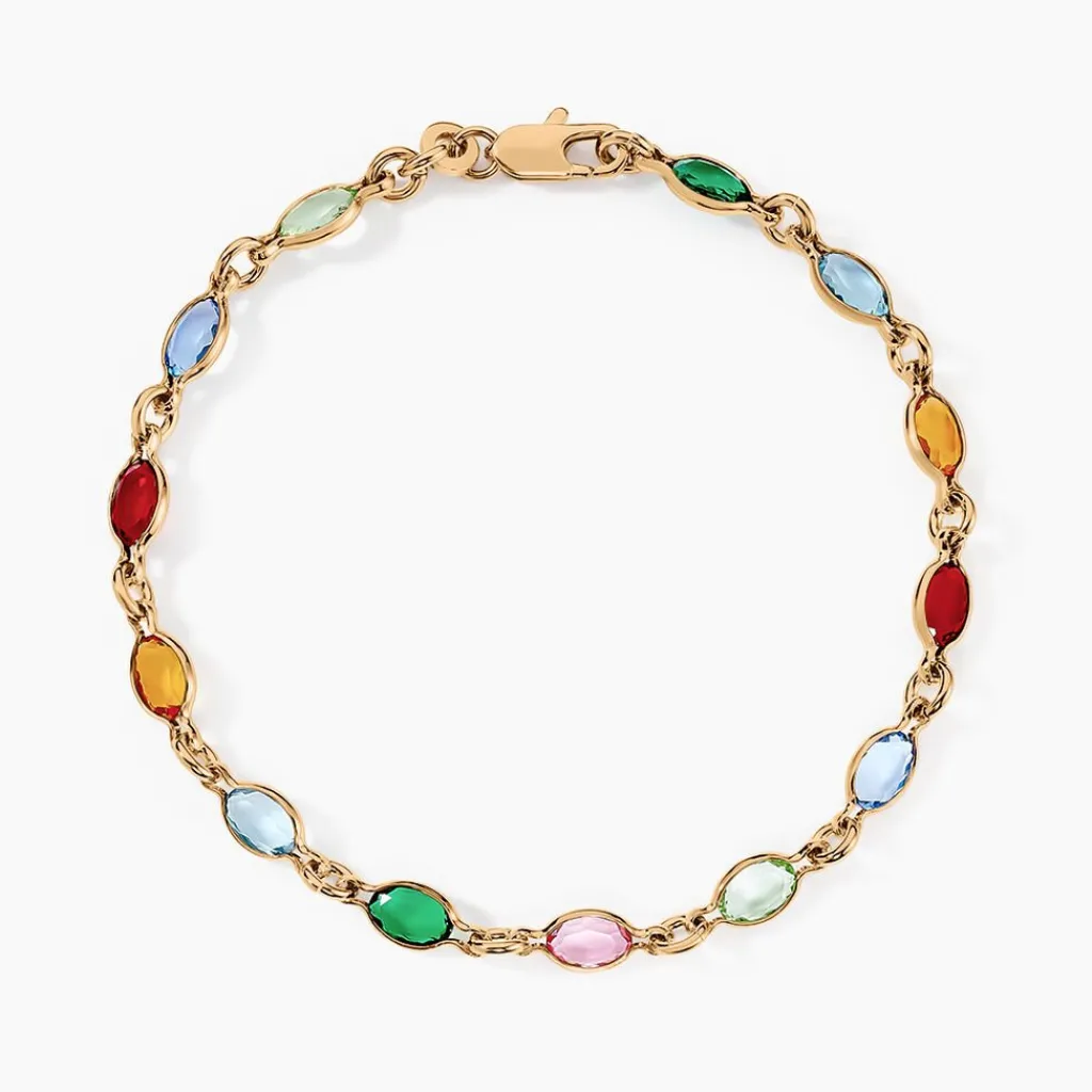 Histoire d'Or Bracelet Ilvaae Plaqué Or Jaune Pierre De Synthese plaqué or jaune pierre multicolore Sale