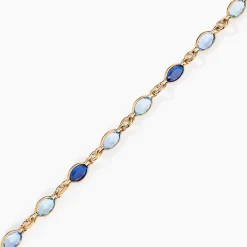 Histoire d'Or Bracelet Ilvaae Plaqué Or Jaune Pierre De Synthese plaqué or jaune pierre bleu Discount