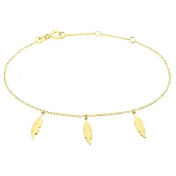 Histoire d'Or Bracelet Indian Nature Feuilles Or Jaune Outlet