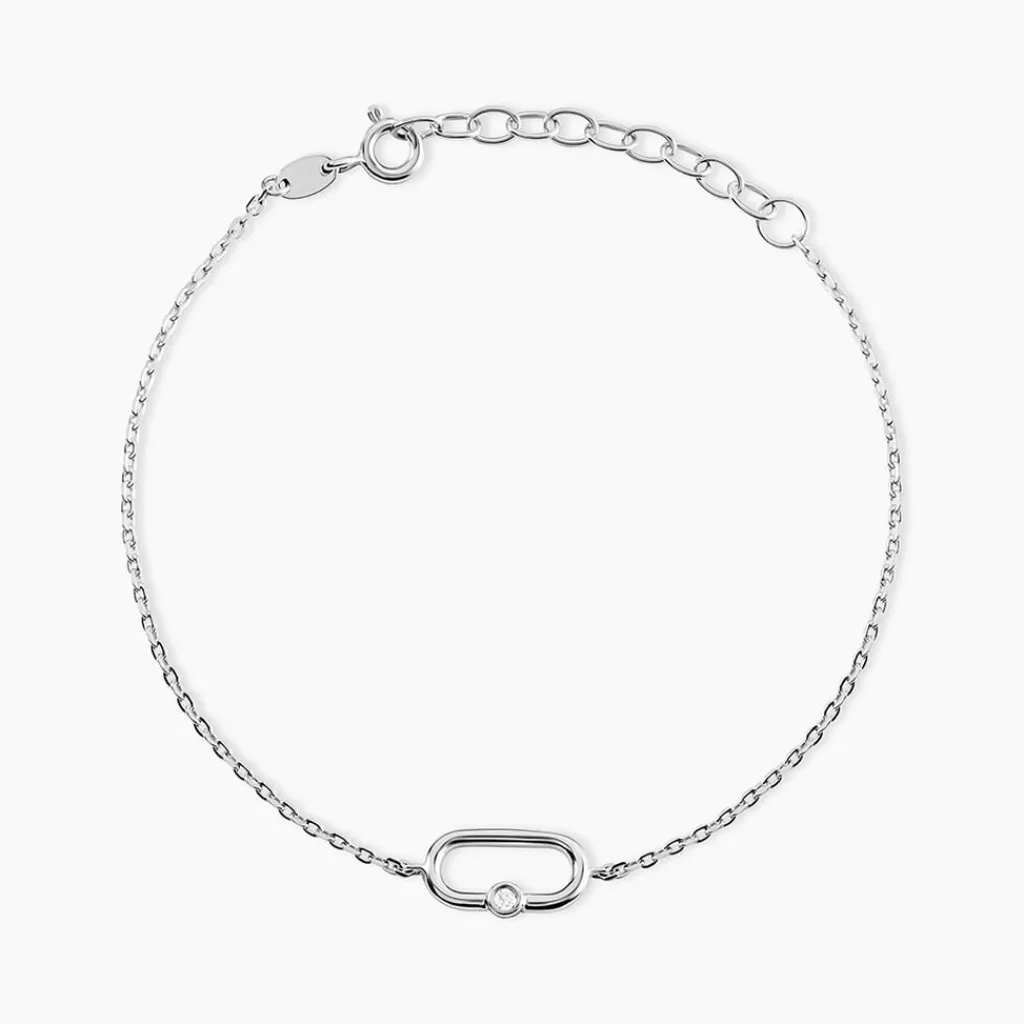 Histoire d'Or Bracelet Infini Pop De Zirconium argent blanc oxyde