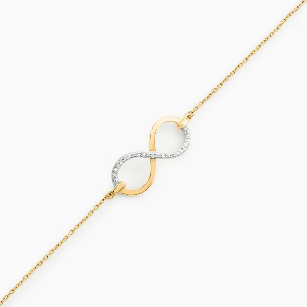 Histoire d'Or Bracelet Infino Or Jaune Diamant New