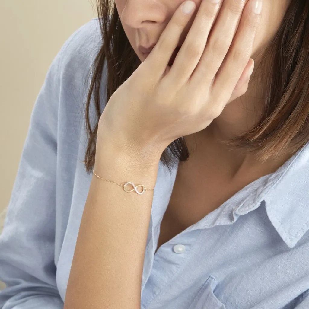 Histoire d'Or Bracelet Infino Or Jaune Diamant New