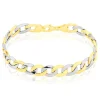 Histoire d'Or Bracelet Iris Or Bicolore Maille Gourmette Sale