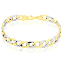 Histoire d'Or Bracelet Iris Or Bicolore Maille Gourmette Sale