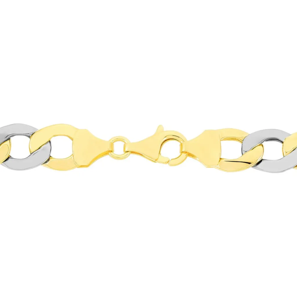 Histoire d'Or Bracelet Iris Or Bicolore Maille Gourmette Sale