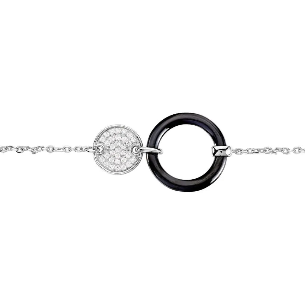 Histoire d'Or Bracelet Issara Argent Blanc Céramique Et Oxyde De Zirconium Discount