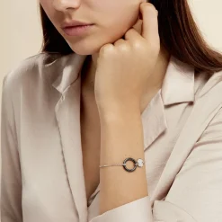 Histoire d'Or Bracelet Issara Argent Blanc Céramique Et Oxyde De Zirconium Discount