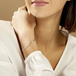 Histoire d'Or Bracelet Ivy Maille Haricot Or Blanc Online