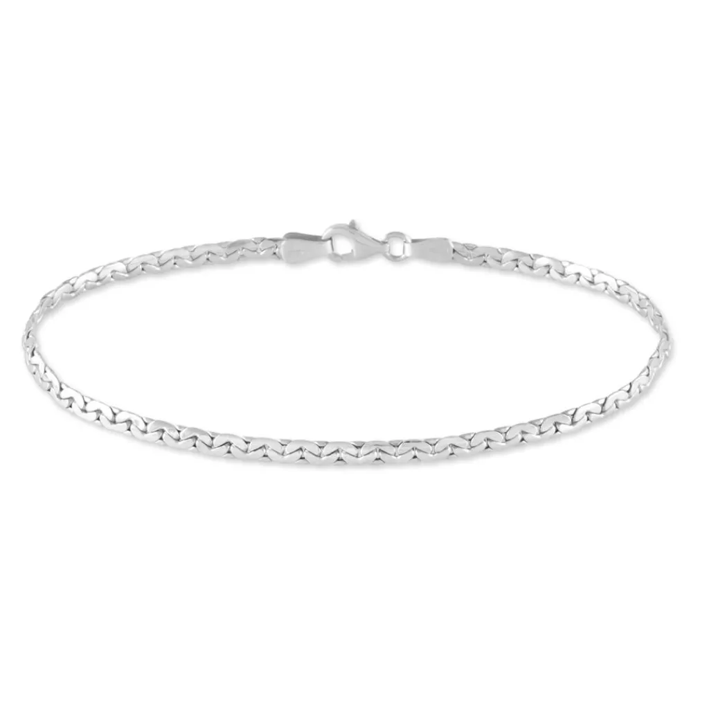 Histoire d'Or Bracelet Ivy Maille Haricot Or Blanc Hot