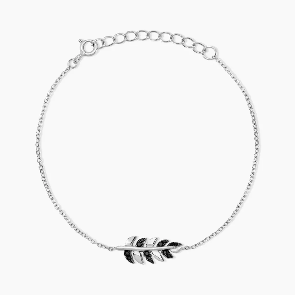 Histoire d'Or Bracelet Jade Argent Blanc Oxyde De Zirconium argent blanc oxyde noir Hot