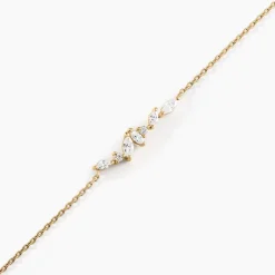 Histoire d'Or Bracelet Jardins D'hiver Plaqué Or Jaune Oxyde De Zirconium New