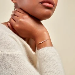 Histoire d'Or Bracelet Jardins D'hiver Plaqué Or Jaune Oxyde De Zirconium New